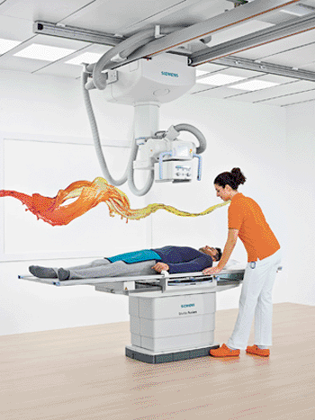 Imagen: El sistema Multix Fusion para radiografía de rutina (Foto cortesía de Siemens Healthcare).